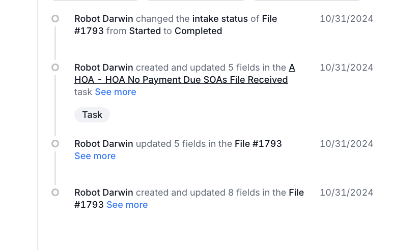 Example of file detail showing AI-assigned category